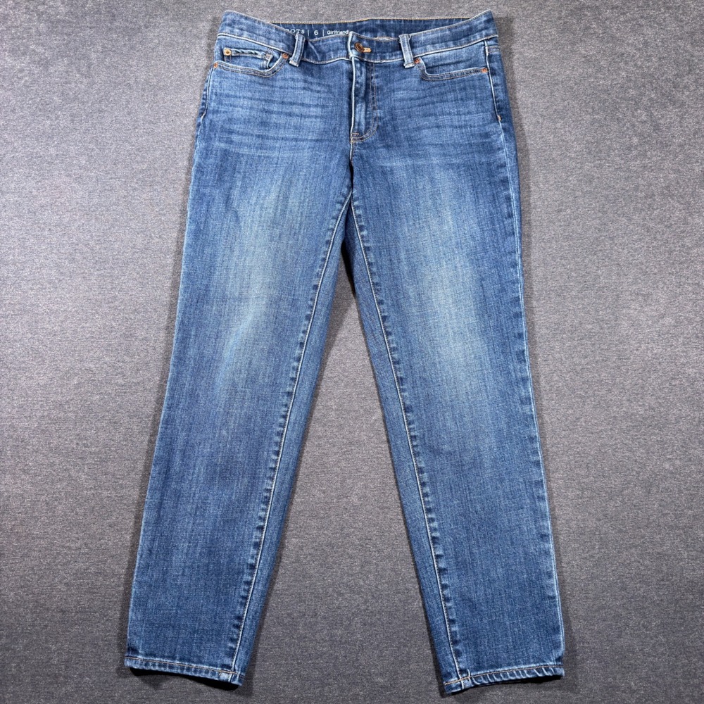 Talbots Jeans Women 6 Blue Flawless Girlfriend Slim Leg Stretch Denim Pants